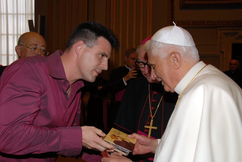 Mark with Pope Benedict XIV