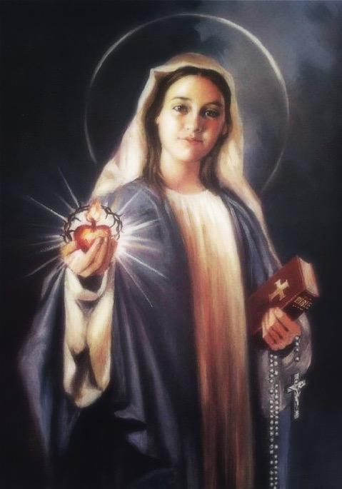 marija-dievo motina, laikanti šventą širdies bibliją-rožančių-2_Fotor